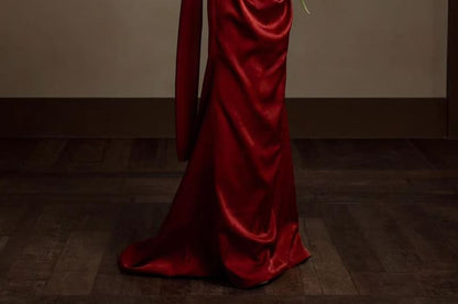 Strapless Floral Jacquard Ruched Maxi Sheath Evening Gown