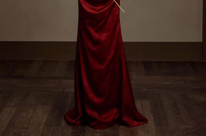 Strapless Floral Jacquard Ruched Maxi Sheath Evening Gown