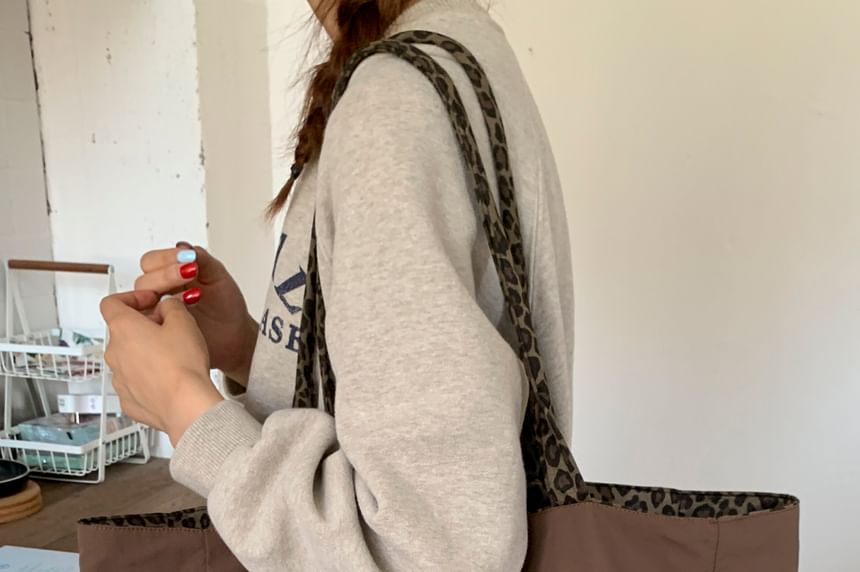 Leopard Tote Print Bag Panel