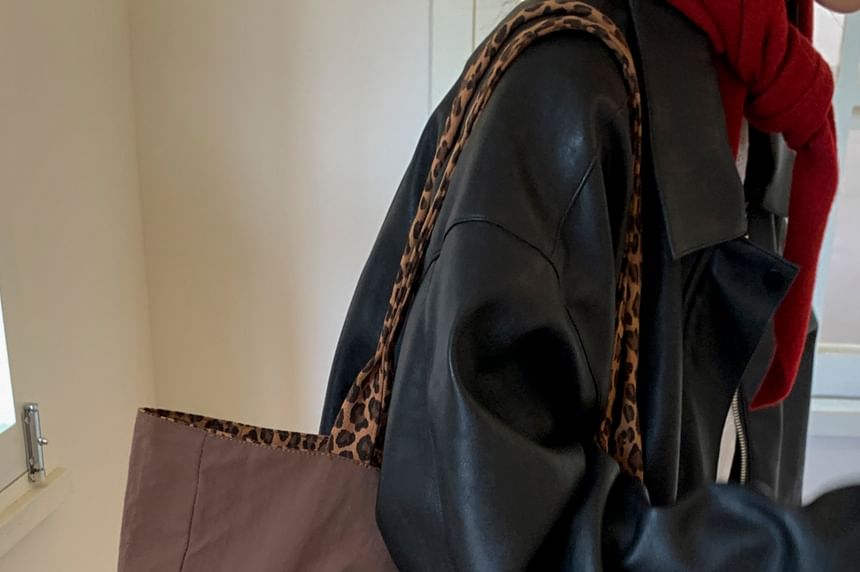 Leopard Tote Print Bag Panel