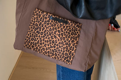 Leopard Tote Print Bag Panel