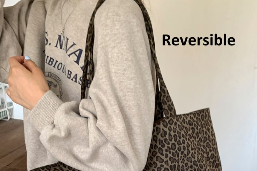 Leopard Tote Print Bag Panel