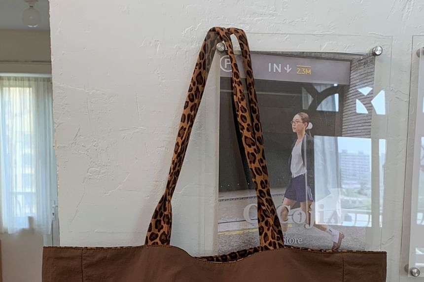 Leopard Tote Print Bag Panel