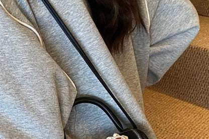 Applique Bag Crossbody Top Heart Plaid Flap Handle