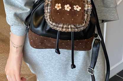 Backpack Panel Ruffle Small Dotted Floral