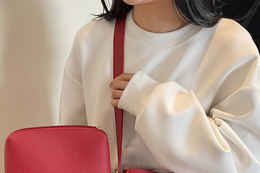 With Pouch Shoulder Leather Faux Bag