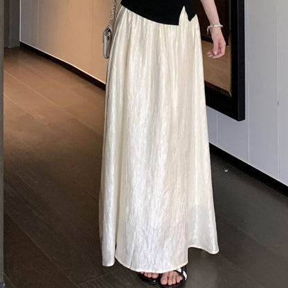 Mandarin Collar Two Tone Lace Top & Maxi Skirt