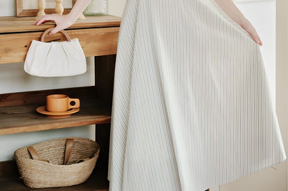 A-Line Collar Halter Dress Set Striped Maxi Plain Cardigan Lettuce / Edge