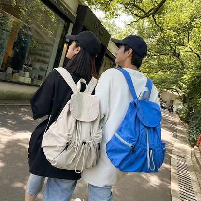 Plain Drawstring Unisex Backpack Nylon