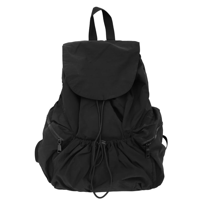 Plain Drawstring Unisex Backpack Nylon