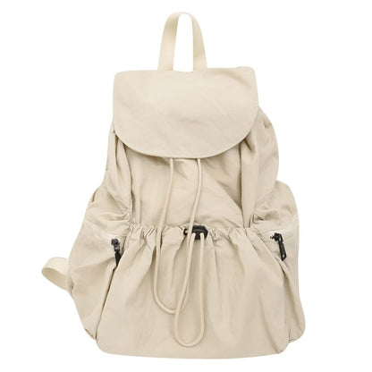 Plain Drawstring Unisex Backpack Nylon