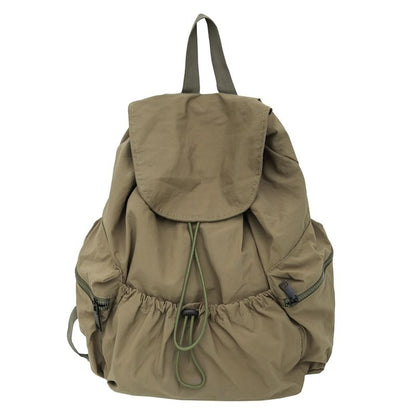 Plain Drawstring Unisex Backpack Nylon