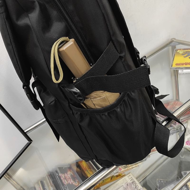 Backpack Buckled Plain Nylon