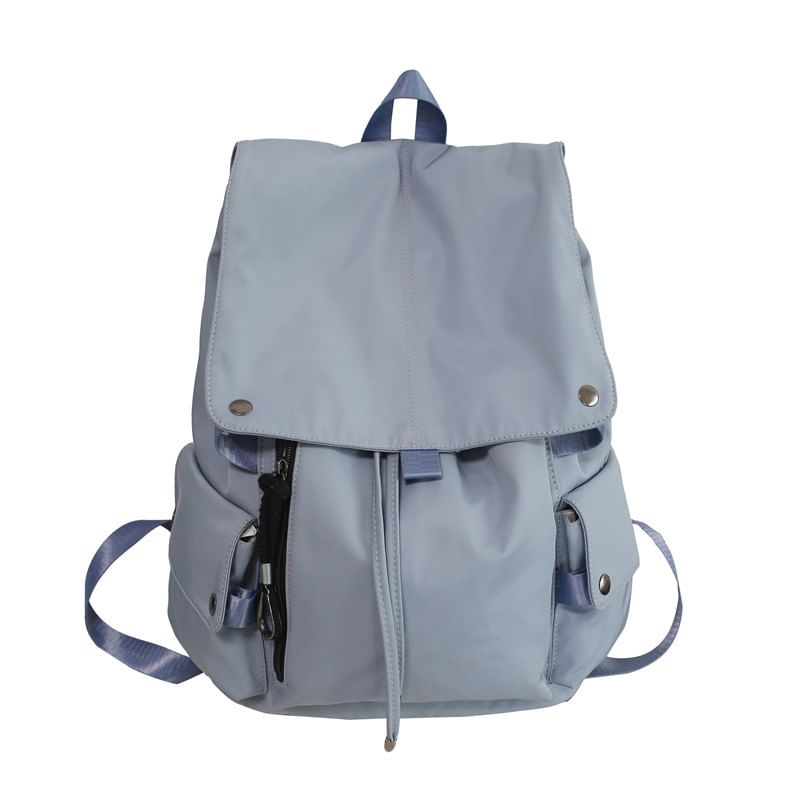 Nylon Plain Drawstring Backpack