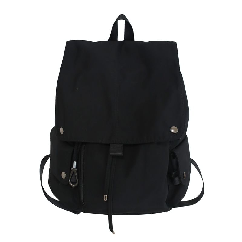 Nylon Plain Drawstring Backpack