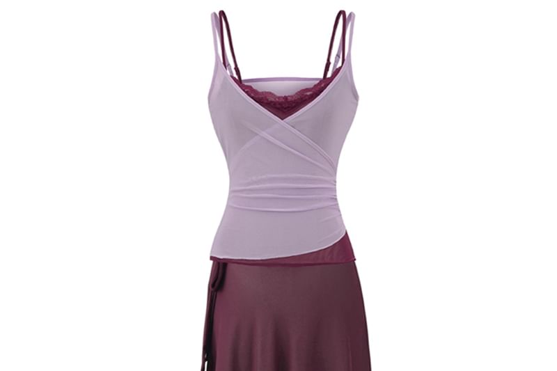 Camisole Top & High Waist Maxi Skirt