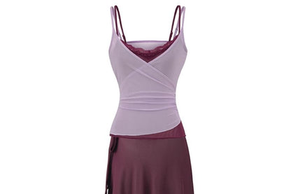 Camisole Top & High Waist Maxi Skirt