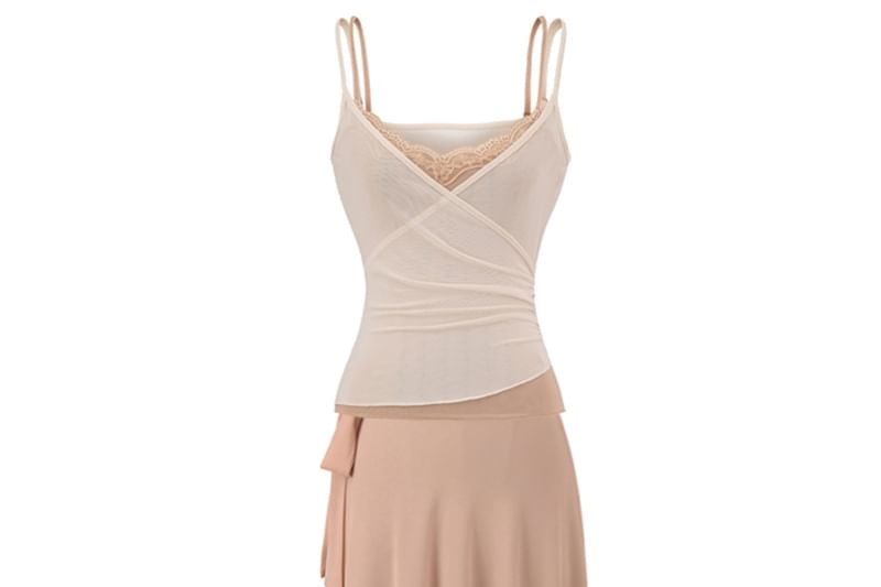 Camisole Top & High Waist Maxi Skirt