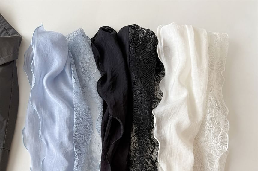Edge Scarf Panel Lettuce Lace