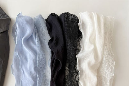 Edge Scarf Panel Lettuce Lace