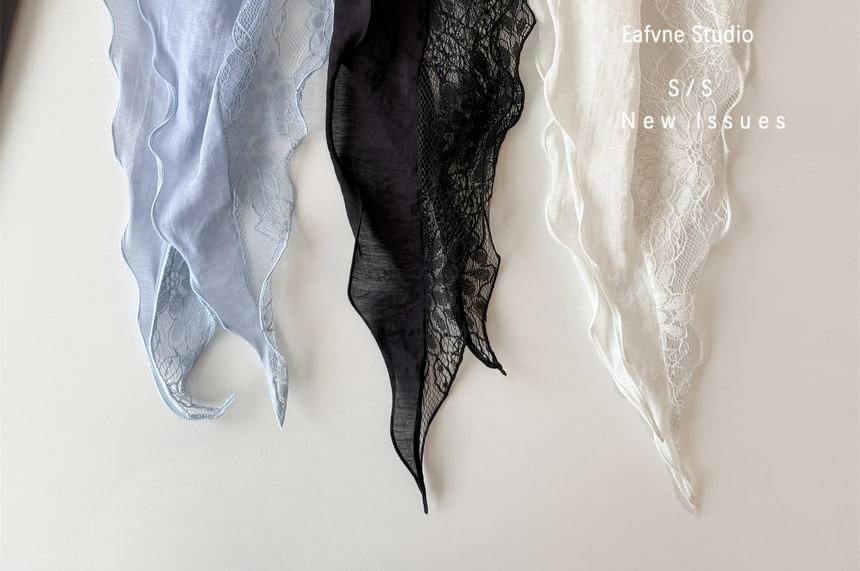Edge Scarf Panel Lettuce Lace