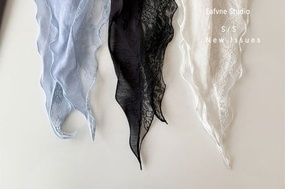 Edge Scarf Panel Lettuce Lace