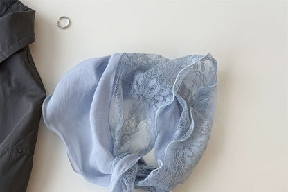 Edge Scarf Panel Lettuce Lace