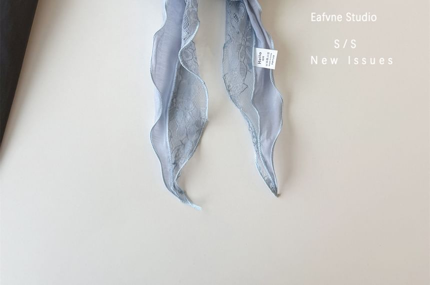 Edge Scarf Panel Lettuce Lace