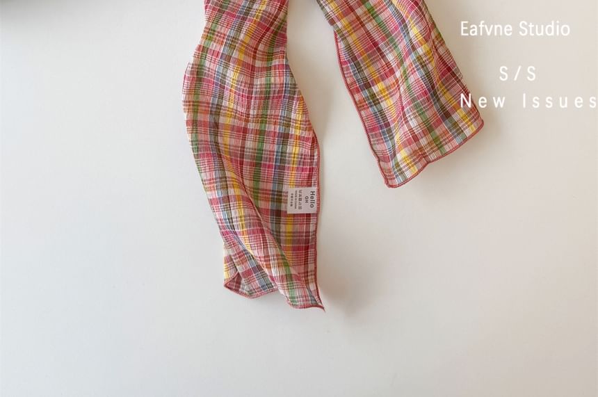 Plaid Headkerchief Scarf /