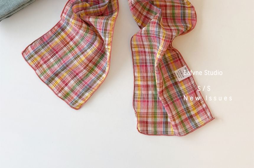 Plaid Headkerchief Scarf /