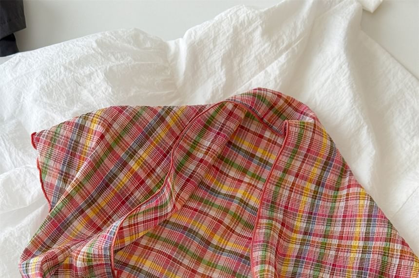 Plaid Headkerchief Scarf /