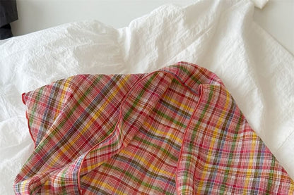 Plaid Headkerchief Scarf /