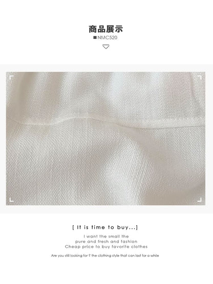 High Rise Lace Trim A-Line Skirt with Belt Set