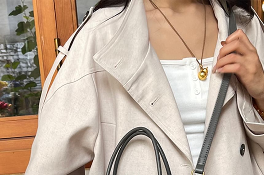 Top With Bag Faux Pouch Handle Plain Crossbody Suede