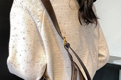 Crossbody Plain With Faux Leather Charm Bag