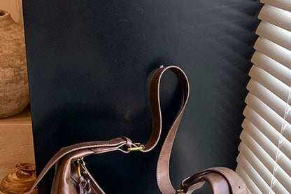 Crossbody Plain With Faux Leather Charm Bag