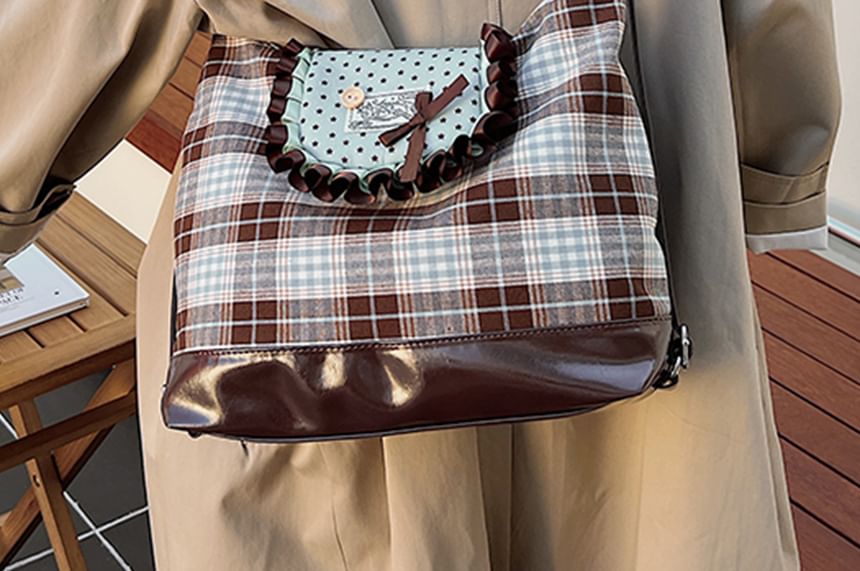 Bag Crossbody Bow Patterned Accent