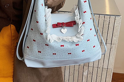 Bag Crossbody Bow Patterned Accent