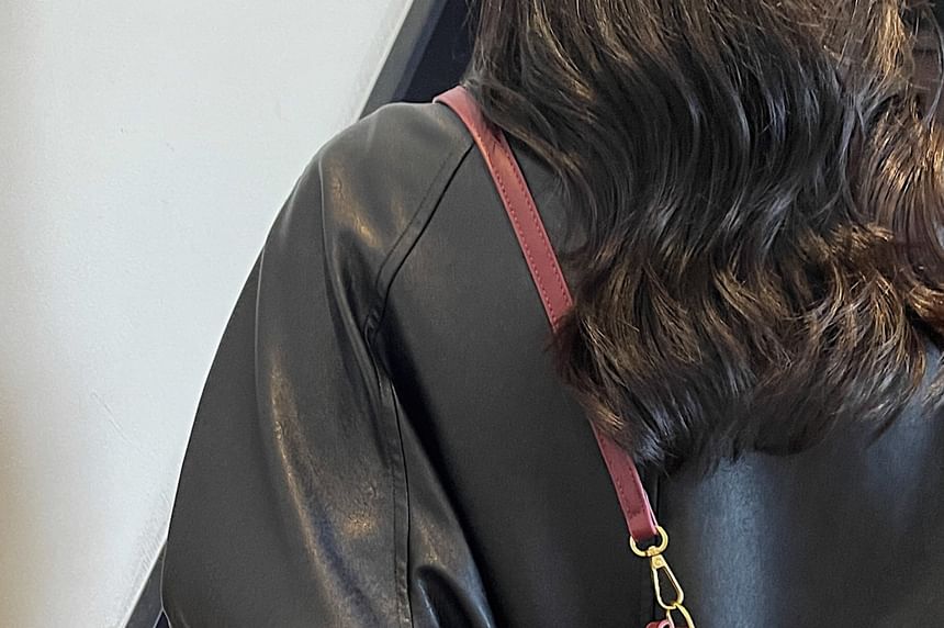 Pouch Suede Bag Crossbody Fringe Plain Faux With