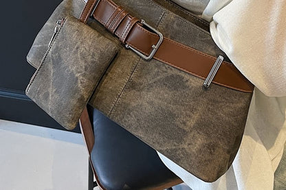 With Pouch Bag Tote Belted