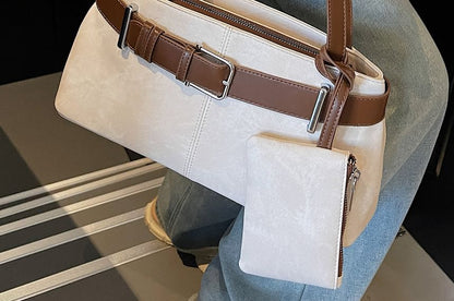 With Pouch Bag Tote Belted