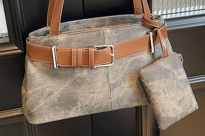 With Pouch Bag Tote Belted