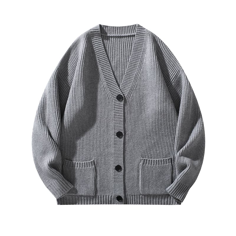 Couple Matching V-Neck Ribbed Cardigan