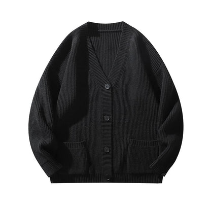 Couple Matching V-Neck Ribbed Cardigan