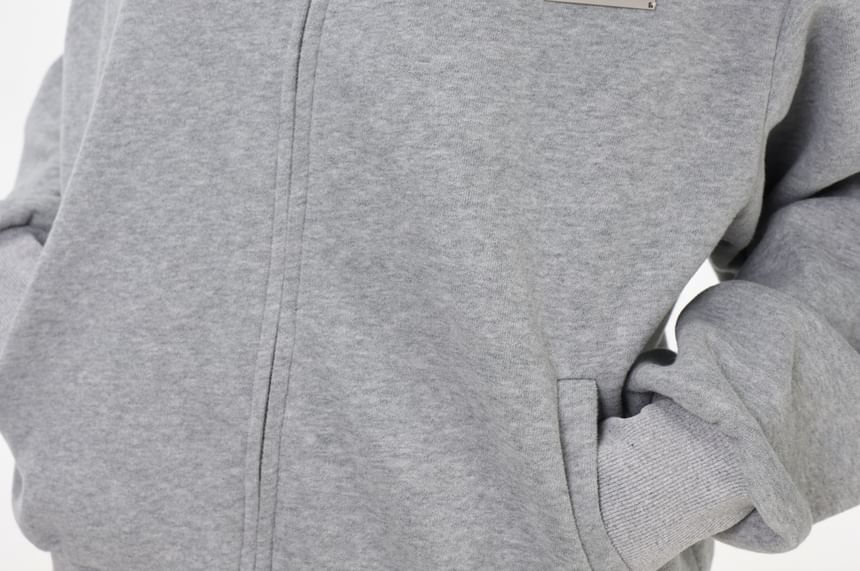 Unisex Detachable Faux Fur-Trim Zip Hoodie