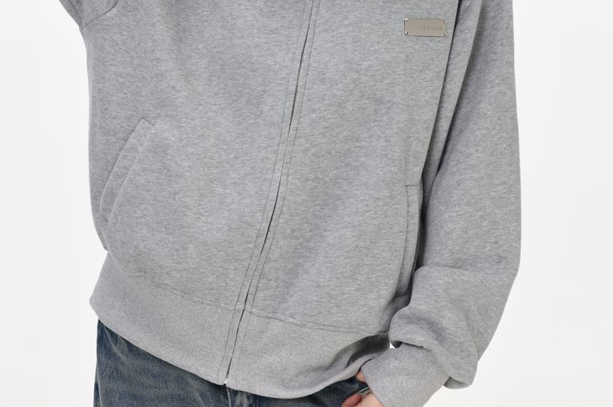 Unisex Detachable Faux Fur-Trim Zip Hoodie