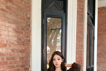 Slim Camisole Top with Pointelle Cardigan and High-Waist Knit Shorts