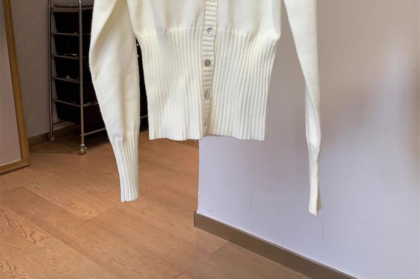 Lace Panel V-Neck Cardigan
