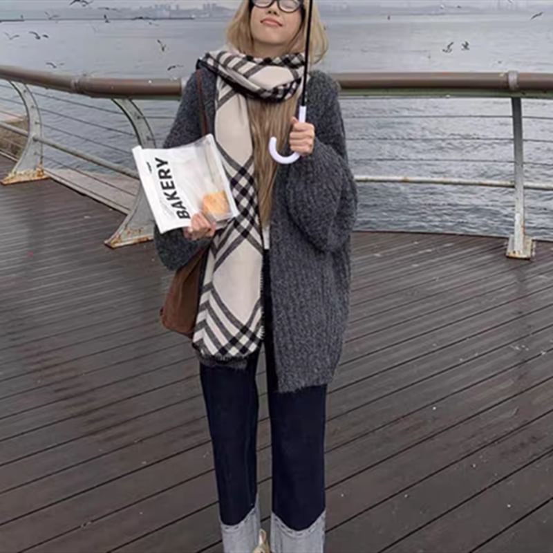 Hooded Open Front Cardigan