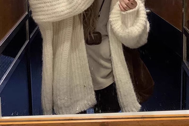 Hooded Open Front Cardigan